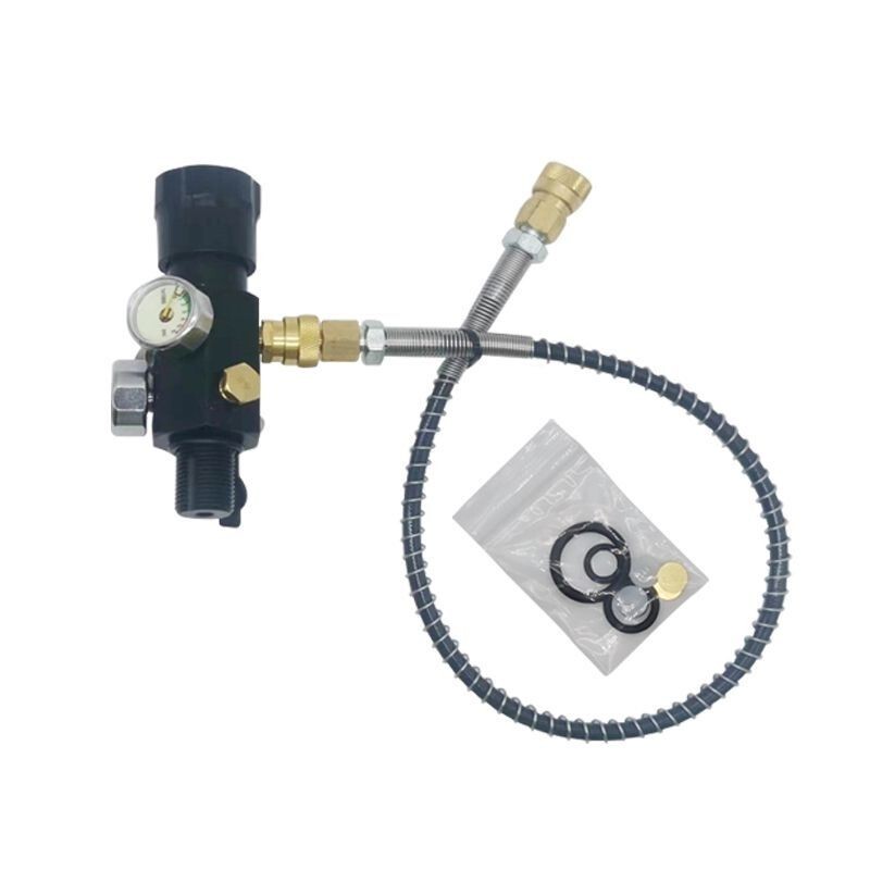 M18*1.5 Dual Gauge Gas Cylinder Valve 300Bar High-Pressure Gas Cylinder Valve Quick Connector Integrated Valve