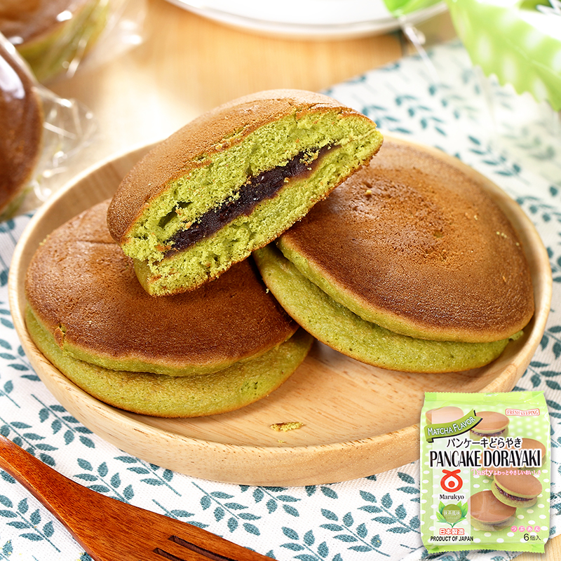 Japanese Breakfast Bread Maru Kyo Matcha Red Bean Sandwich Dorayaki 324g Doraemon snack Snack snack 1106