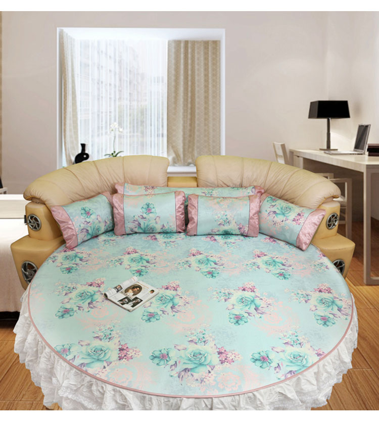 Aumi Sand Round Bed Cool Mat Round Mat Round Ice Silk Mat 2 m Round Bed Cool Mat Round Bed Hat Round Bed Skirt