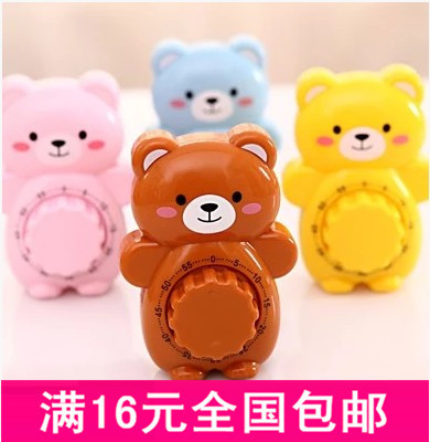 Cute Cartoon Small Bear Timer Kitchen Timer Countdown Creative Little Alarm Pot Soup Reminder