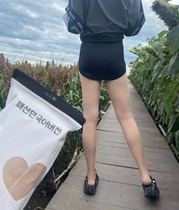 T-level upgraded bare leg artifact for women in autumn and winter thickened and velvet double-layered fake see-through skinny flesh-colored leggings
