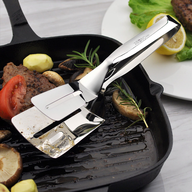Fried Steak Pinch 304 Stainless Steel Food Clip Food Grill Clip Bread Clips Scallion Pancake Scoop Pancake Clip Shovel