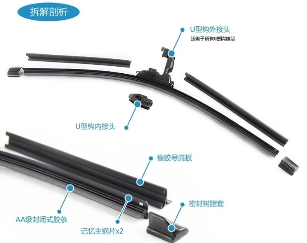 Wiper Hongguang S wiper S1 vinh quang V mới Wending light 6390 thịnh vượng thẻ nhỏ không cần gạt nước dải - Gạt nước kiếng lưỡi gạt mưa ô tô