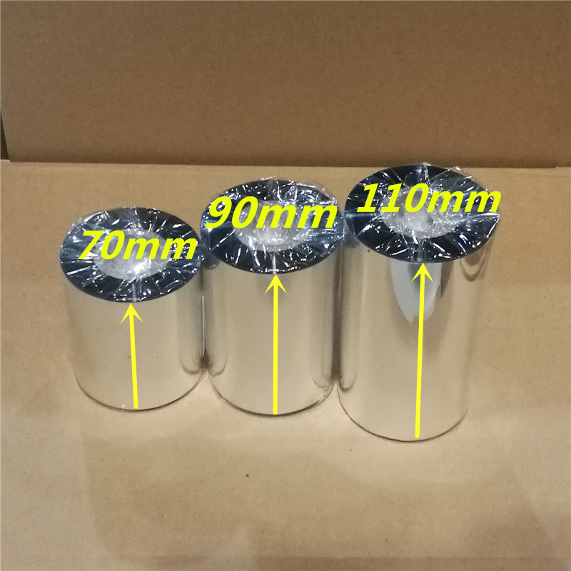 Bar code printing machine to strengthen wax-based carbon belt 110X300 printing ribbon 100X300 sticker thermal transfer printing hot sales