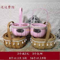 Shandong Provinces new pastoral Yilin craft style wooden waterproof flower basket flower basket weaving rattan wicker ornaments