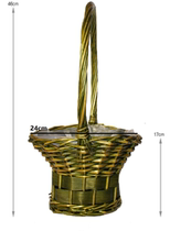 Factory direct sales pastoral willow dance props portable basket fruit basket flowers wedding flower basket rattan basket home