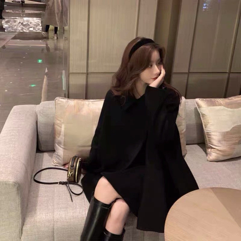 New autumn and winter double-sided woolen cloak jacket small fragrance sweet doll collar thick warm long sleeves a button