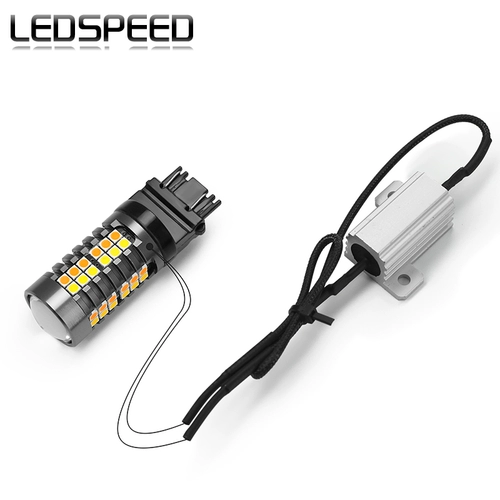 Ledspeed 3157 Двухноколорный светодиодный сигнал светодиодного сигнала света света дневного дня Line Light All -In -Modification с дневным бегом Light 1157
