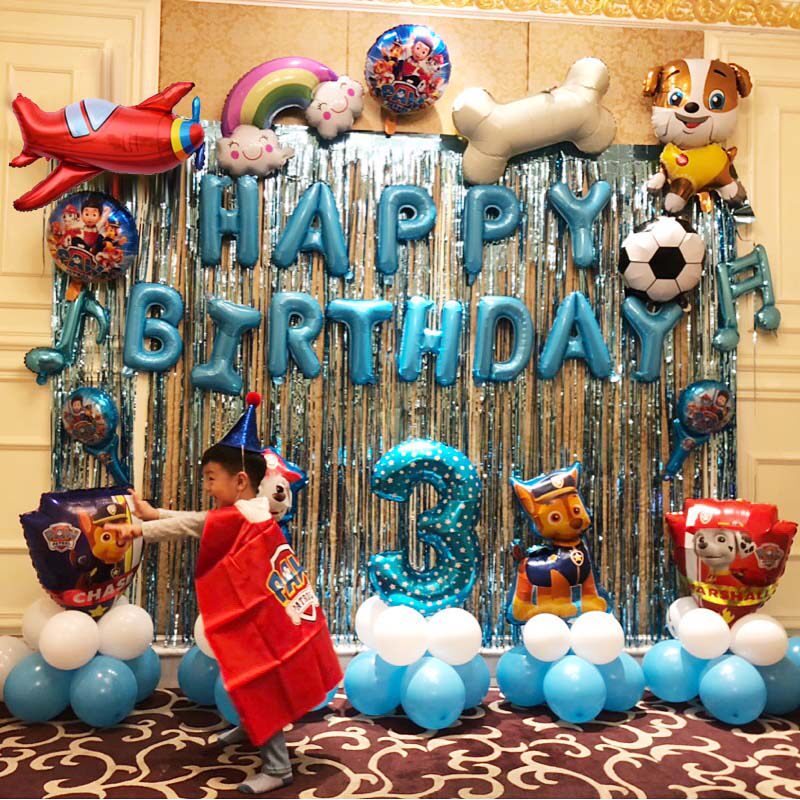 Wang Wang Li High-Level Balloon Patrol Children's Balloon Package Birthday Party Football Aluminum Film Balloon