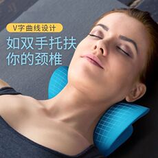 Подушка 颈椎按摩牵引矫正器富贵包颈椎枕颈肩按摩枕重力指压颈部按摩家用