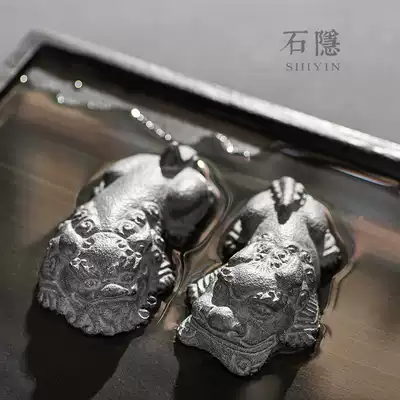 Shi Yin Pixiu handmade sculpture Wujin stone discoloration tea pet ornaments boutique can raise wealth tea play accessories tea set