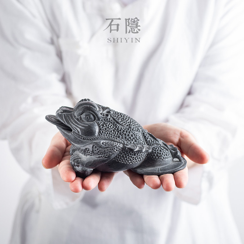 Stone Cryo Golden Toad Leopard Leu Gold Stone Large Size Tea Darling With Boutique Chameleon Boutique Chameleon for Nourishing Tea And Tea Play