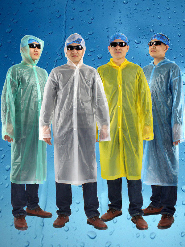 Disposable raincoat adult men and women portable raincoat outdoor waterproof hiking children student travel thickened raincoat