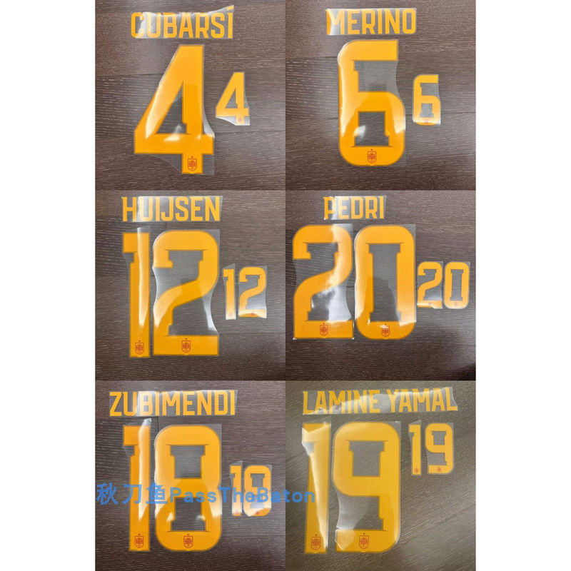 Spanish National Team 2026 World Cup Home and Away Printed Names and Numbers Yarmar Pedri Subimendi