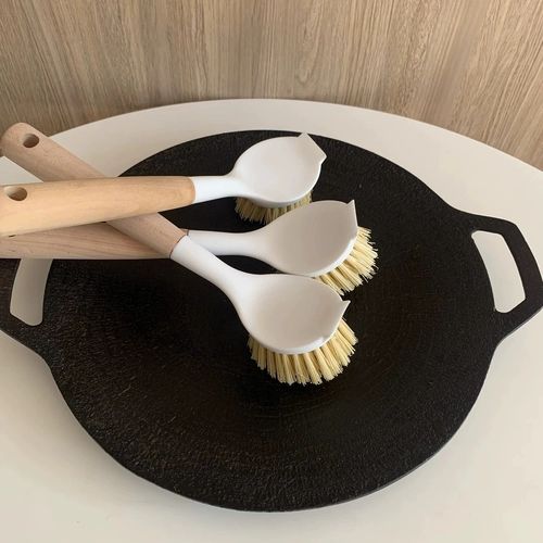 Предмет для протирания кухонной кастрюли, щетка для мытья посуды, бытовая кухонная щетка с длинной ручкой, антипригарное масло, подвесного типа с лопаточной головкой.