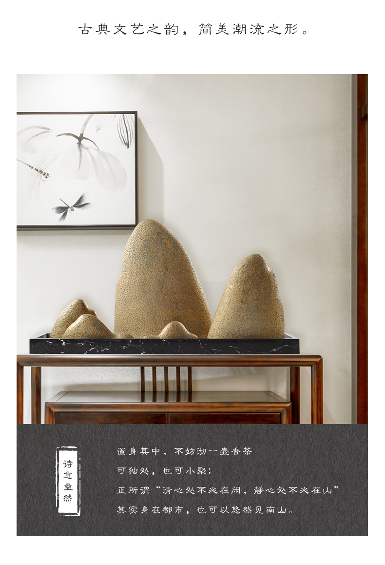 The New Chinese zen ceramic rockery household soft outfit handicraft furnishing articles model the sitting room porch light wine key-2 luxury decoration