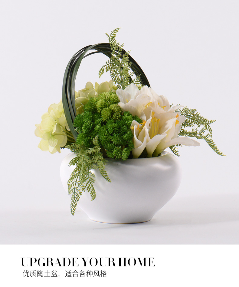 I and contracted callas dried flower simulation flowers, ceramic vases, flower hotel mock up room sitting room false furnishing articles