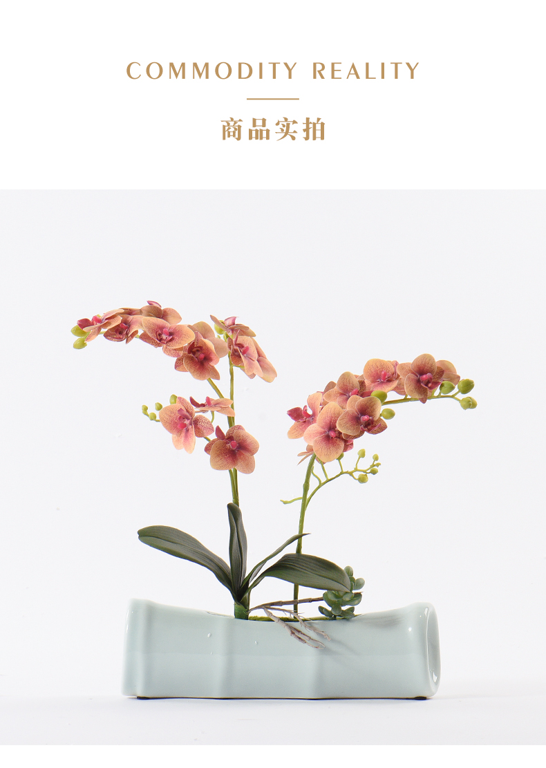 New Chinese style corrugated ceramic vases, flower art flower arranging soft furnishing articles sitting room dining - room TV ark, example room decoration