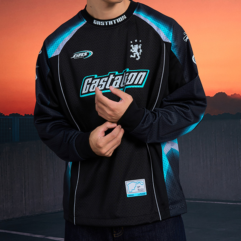 Gastation Racing Functional Long T-Shirt, Double-Layered, Windproof, Soft, Racing Street Style Gastation Racing Functional Long T-Shirt, Double-Layered, Windproof, Soft, Racing Street Style