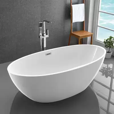 Thin side seamless integrated simple Japanese small powder room household ordinary bubble bathtub 1 5 1 7 meters
