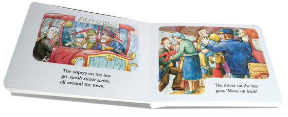 [Send audio English original imported picture book wheels on the bus bus Raffi classic children's songs nursery rhymes children's enlightenment can not tear cardboard book genuine thewheelsonthebus