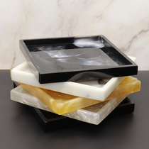 Hotel tray storage tray High-grade European golden tray Towel tray Bathroom toiletries vintage tray