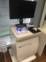 Medical export workstation colposcopy transcranial medical ABS case with pulley computer desk cart