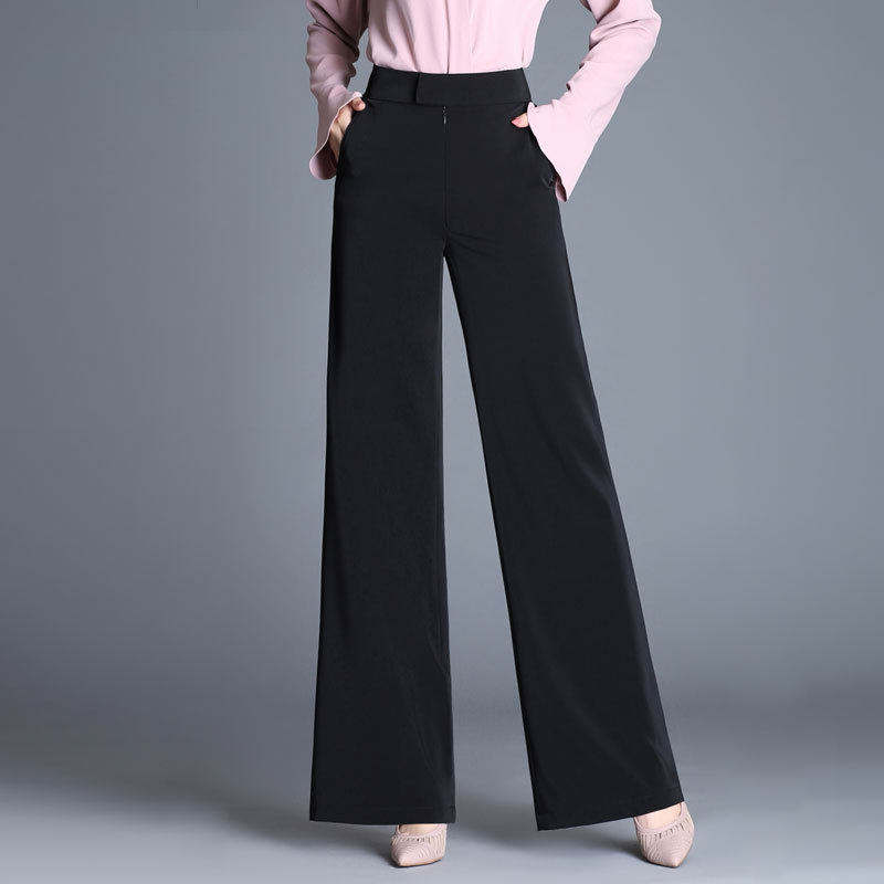 Morden dance Latin dance square with new ladies pants trousers broadlegged pants wide leg pants high waist and large yard fattening legs pants-Taobao