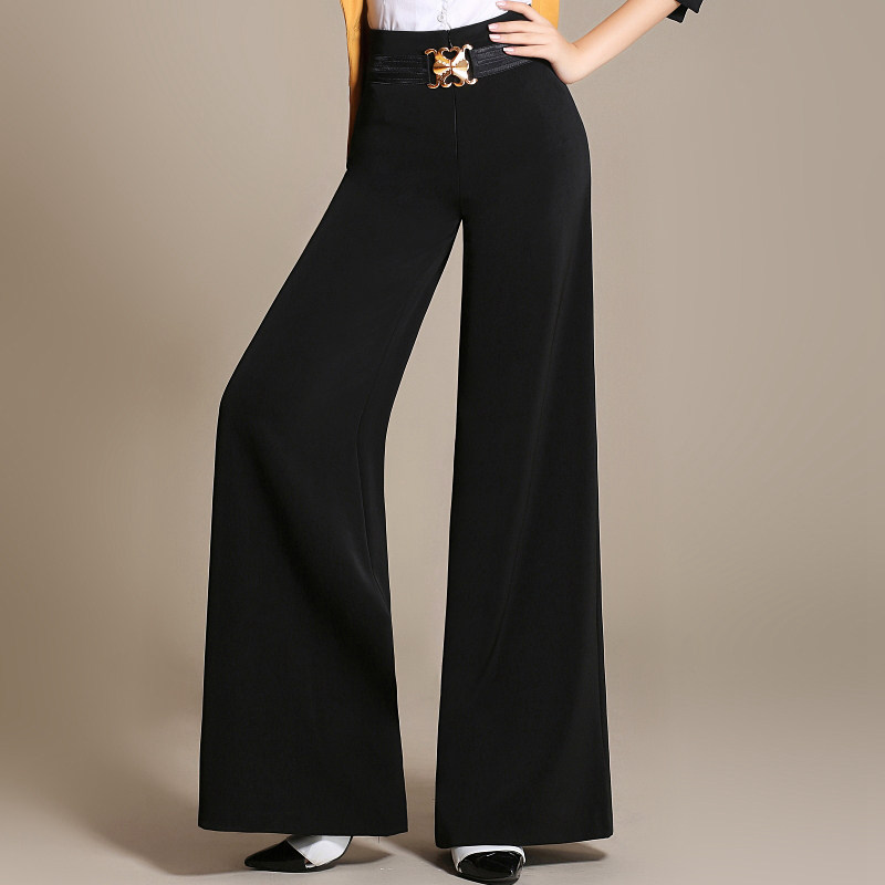New GB modern ballroom dance pants ladies Latin dance big straight leg trousers square dance wide leg dance pants