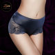 Four packs of full seamless underwear women's pure cotton crotch ice silk mid-waist large size lace edge boxer hip-lifting triangle shorts