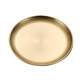 304 Korean stainless steel barbecue meat round plate bone plate shallow plate dessert cake tray coffee gold tableware