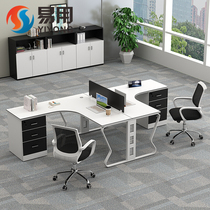 Corner desk double staff table simple modern staff Table 4 person card holder 6 person combination computer desk