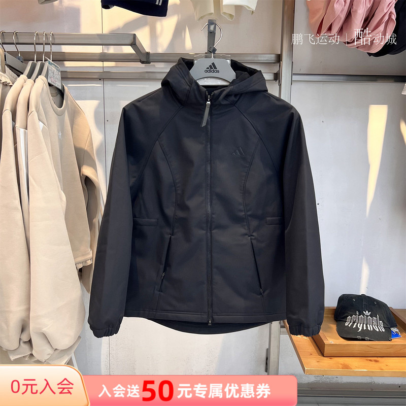 Adidas 2026 Winter Women's Casual Jacket Woven Warm Hooded Windproof Jacket Kz1595 1596 1597 Adidas 2026 Winter Women's Casual Jacket Woven Warm Hooded Windproof Jacket Kz1595 1596 1597