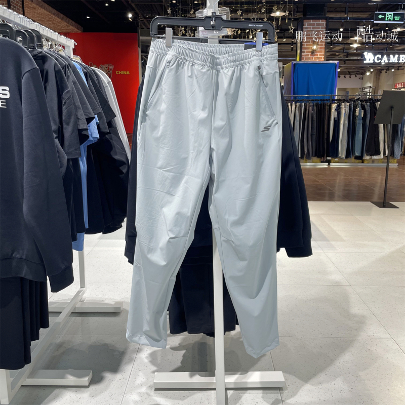 Skechers 2026 Summer New Men's Quick-Drying, Comfortable, Skin-Friendly, Anti-Wrinkle Casual Sports Woven Trousers P226M104