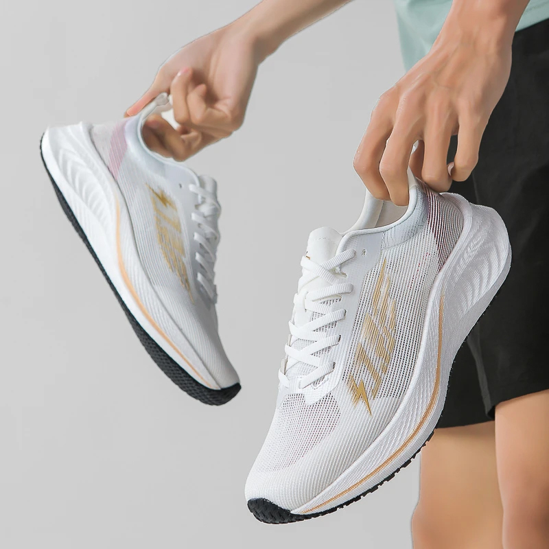 Goron Phantom Racing Running Shoes Spring and Summer Breathable Mesh Marathon Running Shoes for Men and Women Lightweight Popcorn Sole