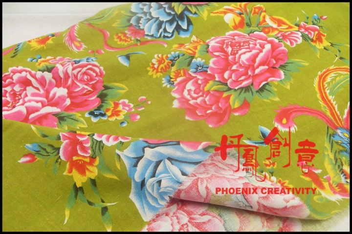 Creative Danfeng: gió Trung Quốc vải retro bông di sản vải Đông Bắc Hoàng gia Thêu - Đặc biệt hẹp - Vải vải tự làm chất vải nỉ cotton