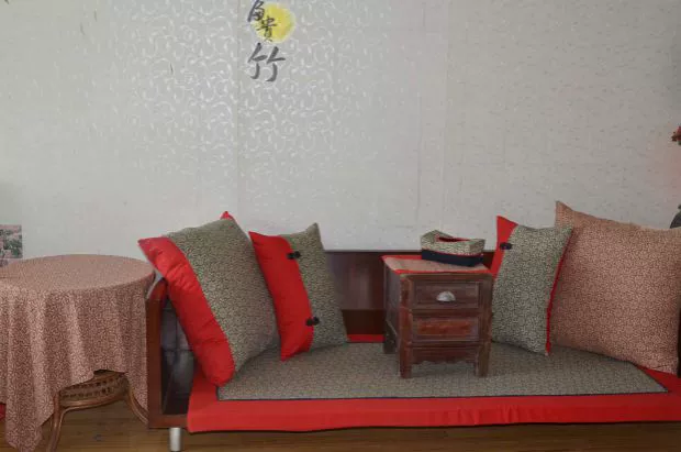 Danfeng Fabric: Cotton hoa mục vụ văn phòng tatami đệm sofa đệm pad đệm - với lõi - Ghế đệm / đệm Sofa