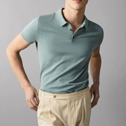 Mùa hè mới 2019 mới Tây Ban Nha MD áo sơ mi nam POLO áo thun cotton trơn - Polo