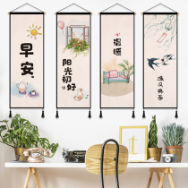 Small fresh INS hanging painting Bedroom study hanging cloth Restaurant Snack bar Decorative painting Cafe Tapestry Wall painting Mural