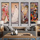 Japanese style lady painting fabric hanging painting and style background wall decoration painting internet celebrity tapestry tapestry entrance bedroom hanging cloth