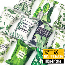 ins Nordic green planting creative cotton linen fabric box livingroom towels paper towels paper crammy crammy cramp