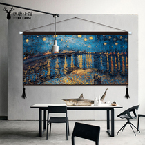 Classic famous painting tapestry living room sofa background wall decorative painting porch cloth hanging painting homestay Wall cloth ins hanging cloth