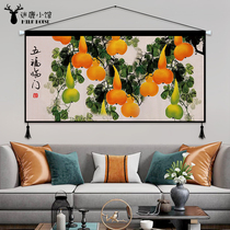 Light Extravagant Landscape Cloth Art Hanging Painting Living-room Xuanguan Decoration Painting Chinese Fu Lu Plinth Tapestry Tapestry Big Wall Background Cloth