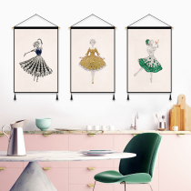 Yoga dance fabric hanging painting living room bedroom bedside painting sofa background wall decorative painting tapestry electric meter box cover