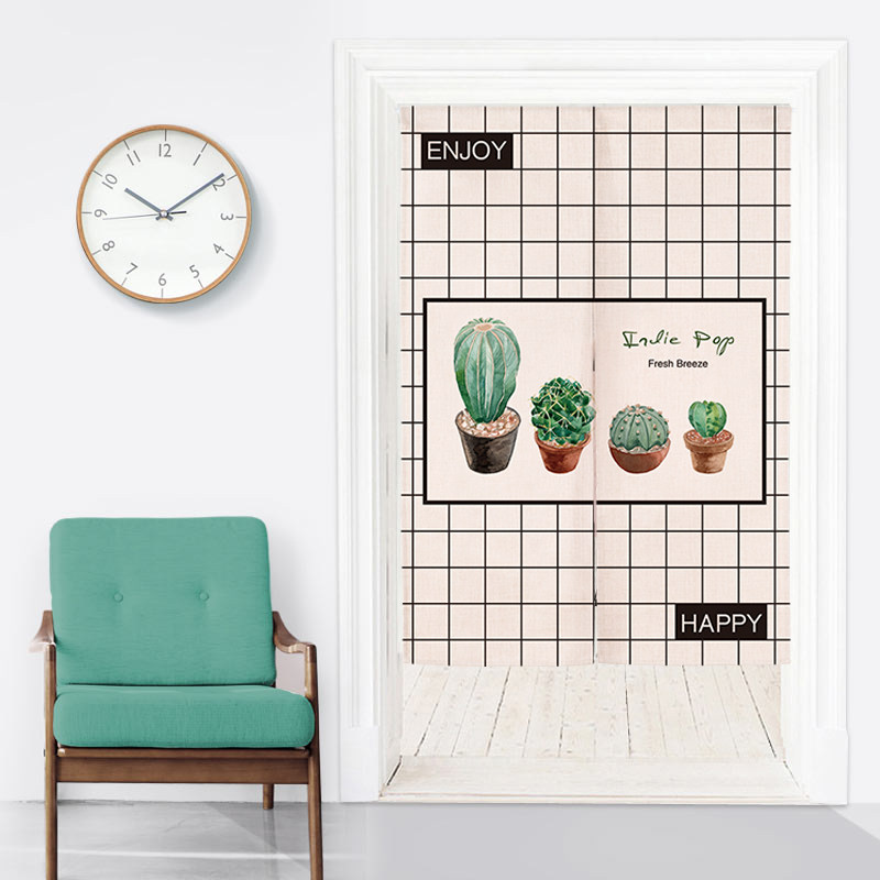 Small Fresh Door Curtain Cloth Art Partition Window Home Bedroom Blinds Decoration Kitchen Semi-Curtain Make-up Room Toilet Wind Water Curtain