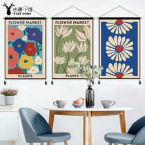 Creative Graffiti Flowers Room Placement Ins Wind Cloth Art Hanging Painting Background Wall Hanging Cloth Restaurant Tapestry Decoration Canvas