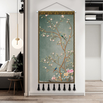 New Chinese style wind and water to make money large living room porch decoration hanging painting study tapestry Chinese background wall hanging cloth
