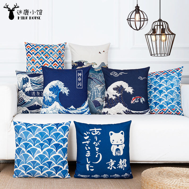 Day-style tatami with a pillow headboard on the back of a pillow residence Wine House Sofa back cushions Cushions Can be torn and washed
