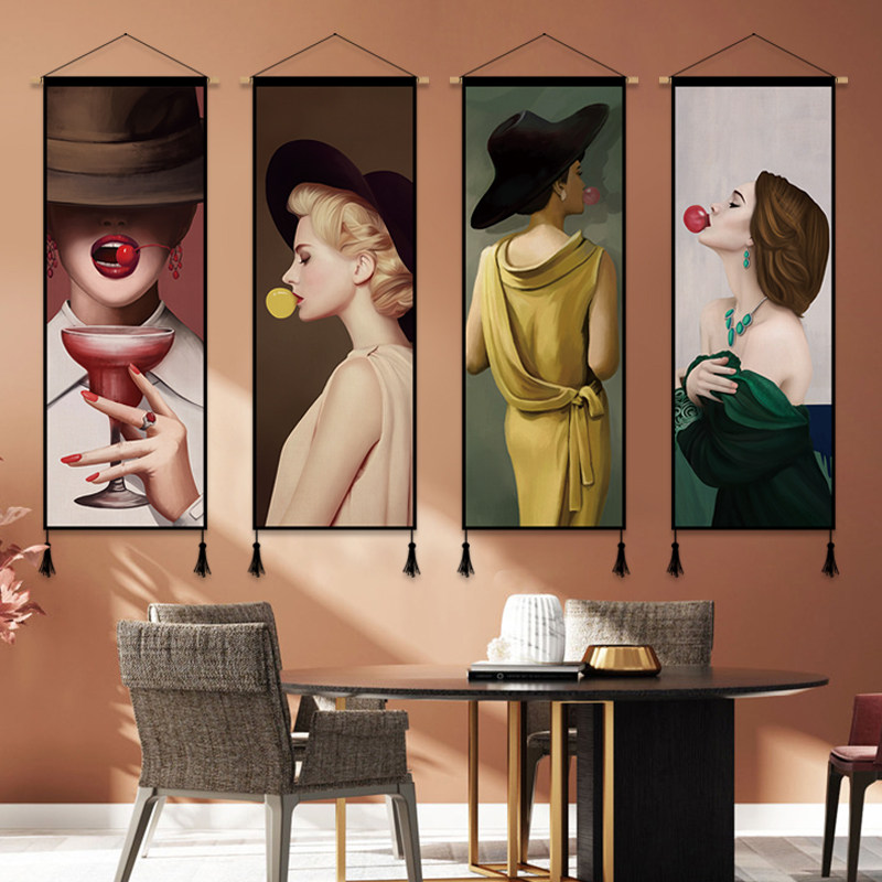 Modern light luxury tapestry living room decoration painting net red ins wall cloth hanging cloth bedroom renovation background cloth hanging painting cloth art