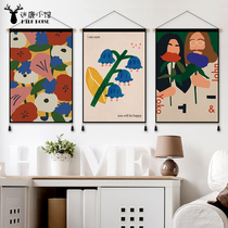 Creative Mattis Cloth Art Hanging Drawing Living Room Sofa Decoration Painting Live Background Hanging Cloth Renderings Reins to hang tapestries